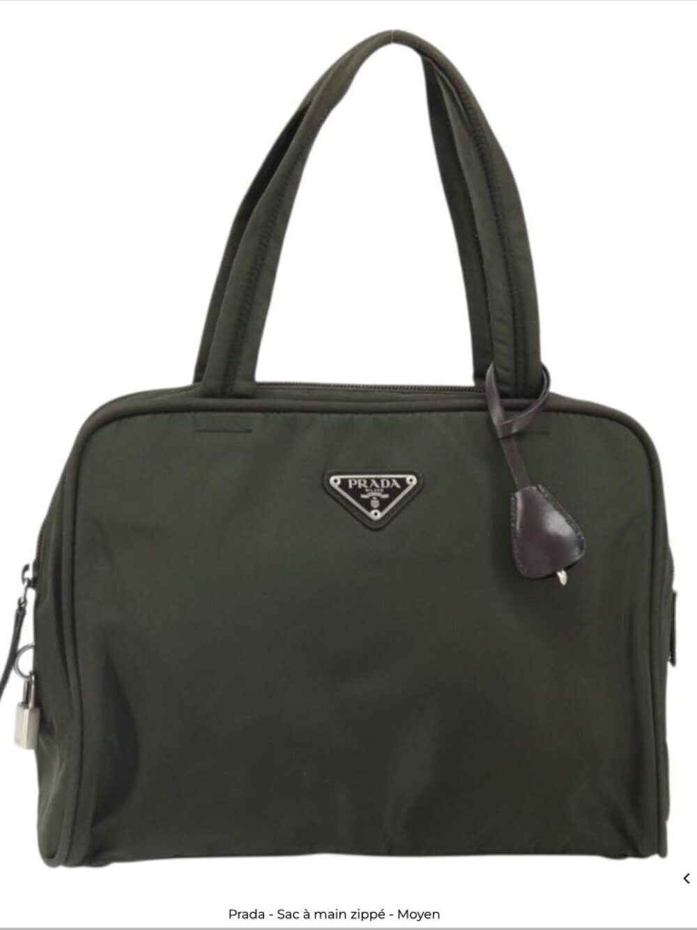 Vintage Prada Green Nylon Bag